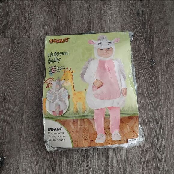 Baby Unicorn Belly Halloween Costume 12-18 Months - Picture 6 of 7